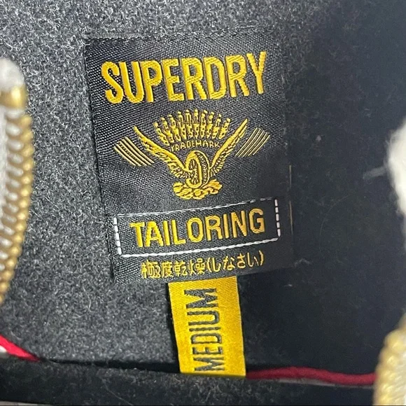 Superdry Tailoring Wool Blend Jacket Medium Gray - Picture 3 of 16